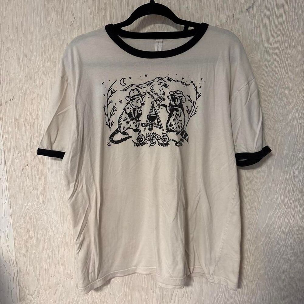 Next-level Men's White and Cream T-shirt
